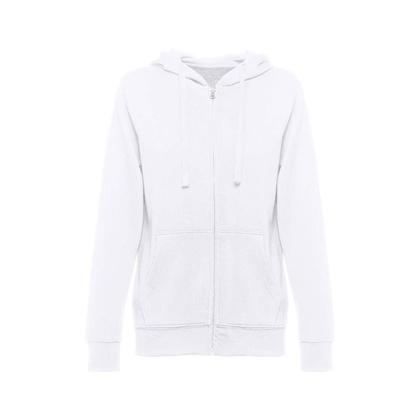 THC AMSTERDAM WOMEN WH. Bluza damska z kapturem i pełnym zamkiem