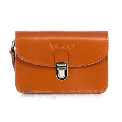 BIG SASZETKA SKÓRZANA DO PASKA KEMER VOOC Vintage P111 BEŻOWA