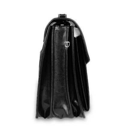 Skórzana teczka męska na laptopa ramię czarna - Pavone Nero Bolzano 2256 BL