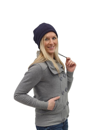 Polarowy szalik-czapka VARIOUS, granatowy