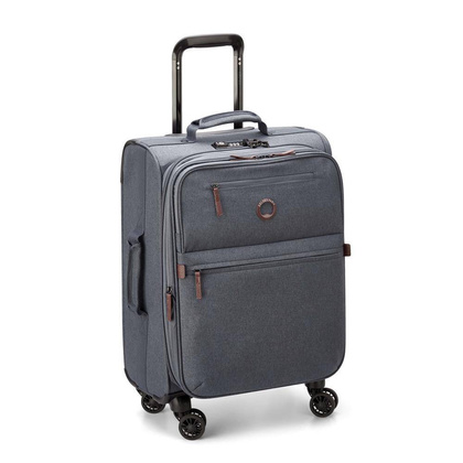 Delsey Maubert 2.0 mała antracytowa miękka walizka kabinowa na kółkach 55 cm
