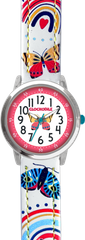 CLOCKODILE Biały zegarek dla dziewczynek MOTYL