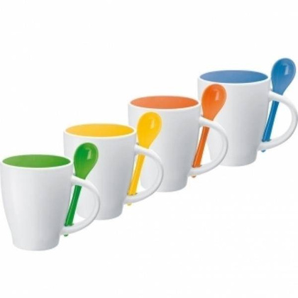 Zestaw do kawy ceramiczny PALERMO 250 ml Żółty