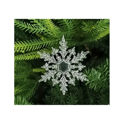 Zestaw zawieszek płatki śniegu transparentne śnieżynki 12szt. w opakowaniu BSN69