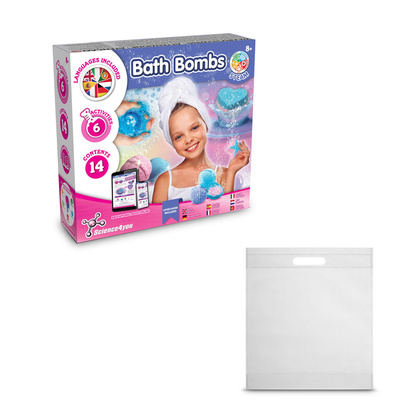 Bath Bombs Kit IV. Gra edukacyjna dostarczany z torebką prezentową z włókniny
