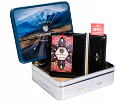 Skórzany portfel męski Peterson Czarny