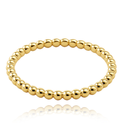 MINET Złoty pierścionek z kulkami Au 585/1000 rozm. 14 - 0,85g