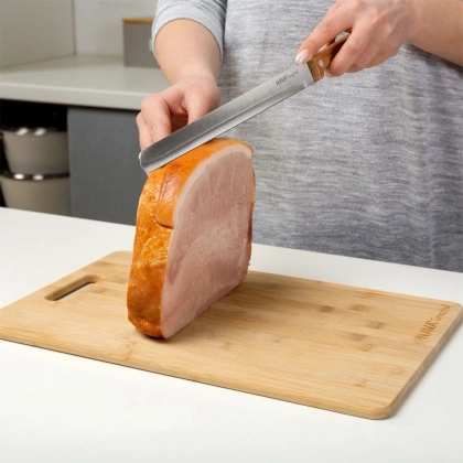 Nóż kuchenny stalowy do ciasta tortu szynki długi TERRESTRIAL 36 cm