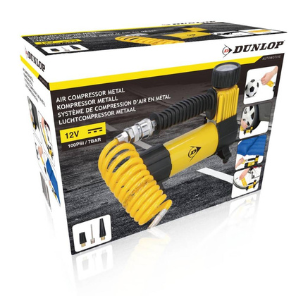 Pompka Kompresor Turystyczny Dunlop 12V Dc 100Psi