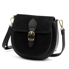 Torebka damska skórzana 25-045 Czarny