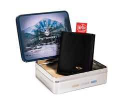 Mały, skórzany portfel męski z systemem rfid