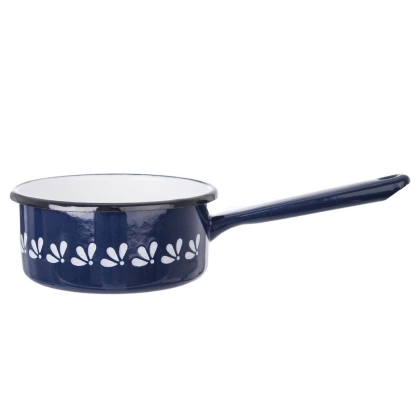 Garnek rondel rondelek emaliowany 12 cm 0,6 l niebieski