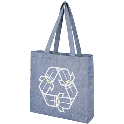 Pheebs poszerzana torba na zakupy z bawełny z recyclingu o gramaturze 210 g/m2