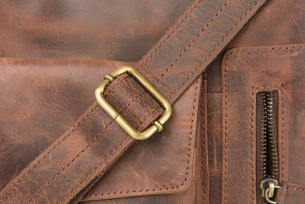 Torba skórzana męska VOOC RDW2 brązowa