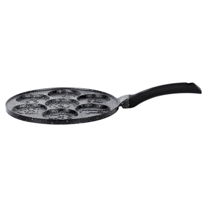 Patelnia do jajek granitowa 7 otworów BLACK LINE 26 cm