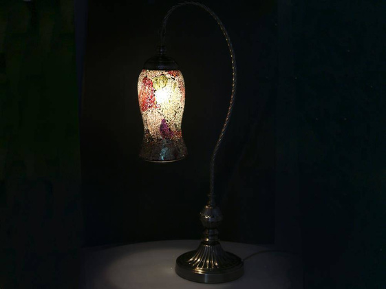 Lampa stołowa - klosz pojedynczy, wielokolorowy