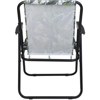 KRZESŁO TURYSTYCZNE Z PODŁOKIETNIKAMI 52x44x75CM SKŁADANE JUNGLE LIGHT