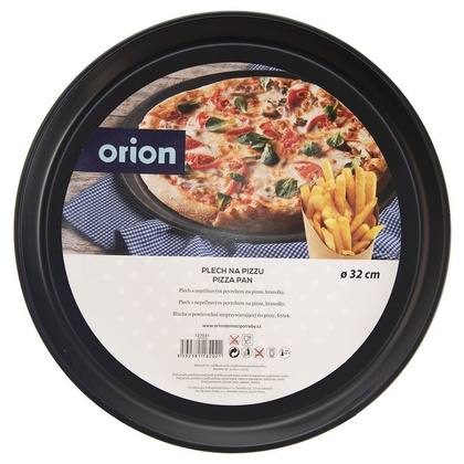 Forma do pizzy perforowana blacha z powłoką teflonową czarna 32 cm