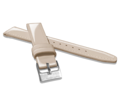 MINET Beżowy skórzany pasek o wysokim połysku GLAMOUR - 18