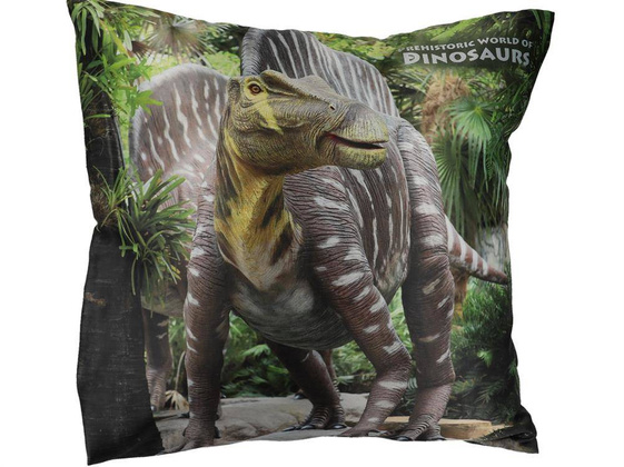 Poduszka z wypełnieniem/suwak - Prehistoric  World of Dinosaurs (CARMANI)