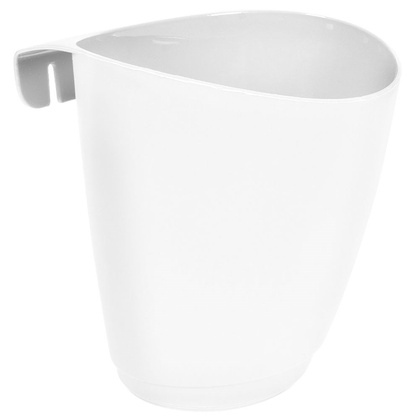 Pojemnik na przybory kuchenne zawieszany na reling biały / organizer RADKA