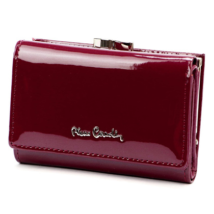 Portfel damski skórzany PIERRE CARDIN 07 SHINY 117 Zielony