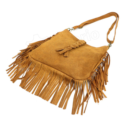 Torebka damska skórzana 25-073 Camel