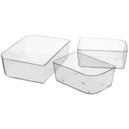Pojemnik na żywność dzielony z uszczelką szczelny z przegródkami 3 wkłady lunchbox 1 l