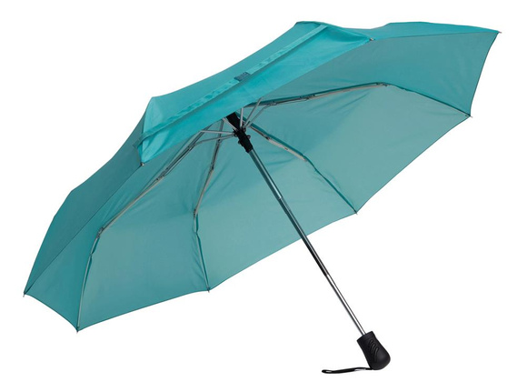 Automatyczny, wiatroodporny, kieszonkowy parasol BORA, turkusowy