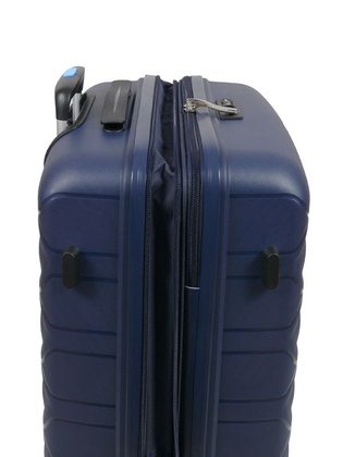Walizka DIELLE 100 4k 66cm średnia granatowa PP z poszerzeniem