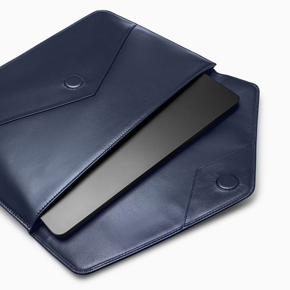 Skórzane etui na laptop 13" PUCCINI VULCANO VC92527 7A Granatowe