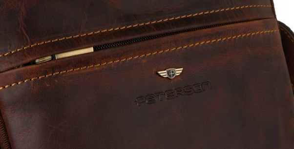 Skorzana listonoszka meska na ramie