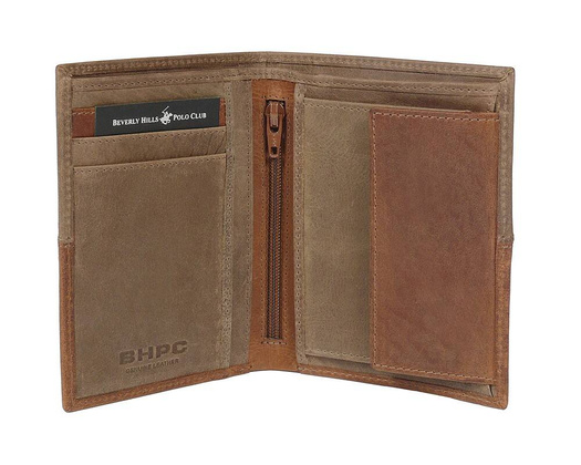 BH-263 OKLAHOMA Portfel męski skórzany Brązowy