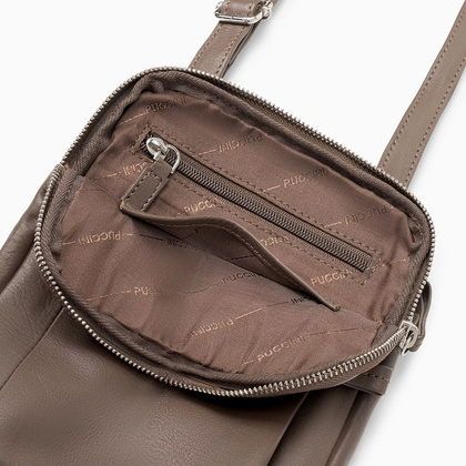 Torba na ramię skórzana PUCCINI ROYAL COLLECTION LGD5223 2 Brązowa