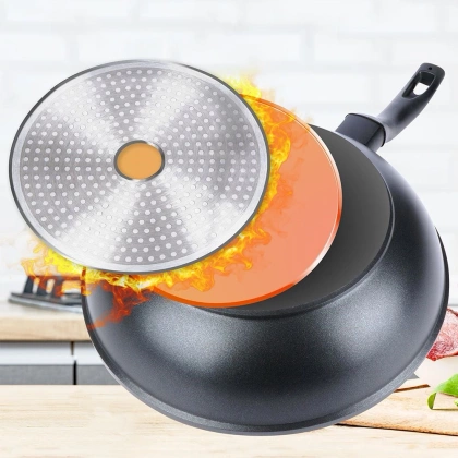 Patelnia granitowa wok do smażenia duszenia GRANDE 30 cm