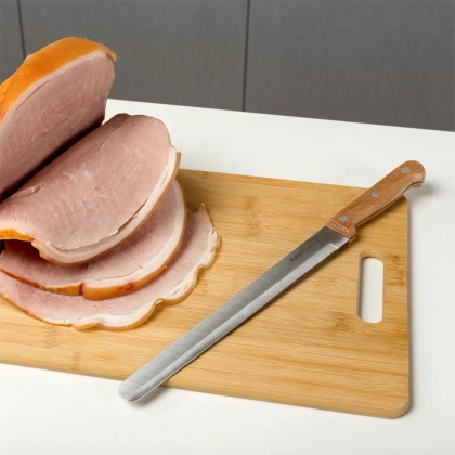 Nóż kuchenny stalowy do ciasta tortu szynki długi TERRESTRIAL 36 cm