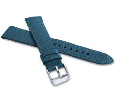 LAVVU Niebieski szyty pasek MEDITERRA z luksusowej skóry Top Grain - 20