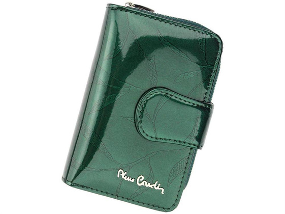 Portfel damski skórzany PIERRE CARDIN 02 LEAF 115 Bordowy