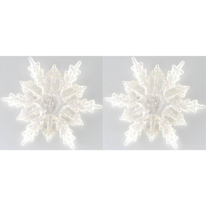 PŁATEK ŚNIEGU BOMBKA ZAWIESZKA 2SZT WZÓR 12 RAMION