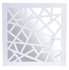 Lustro kwadratowe białe wzory geometryczne