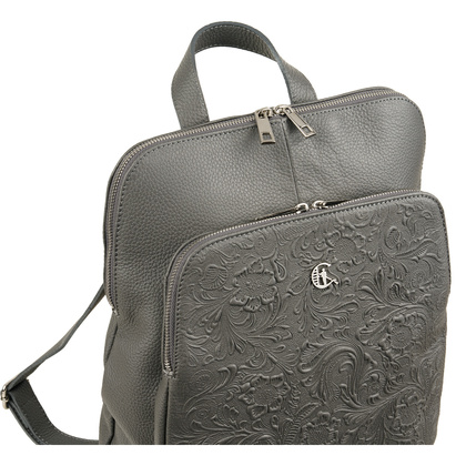 Torbo-plecak damski Canaletto z tłoczeniem w kwiaty TPD490s28t4