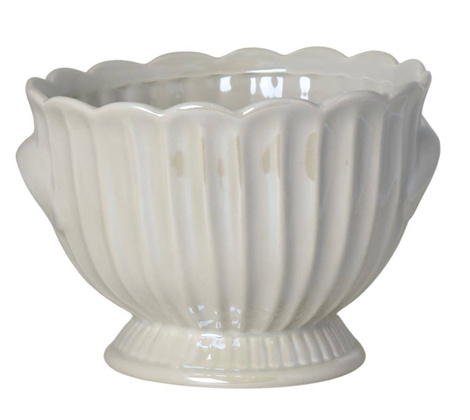 Doniczka ceramiczna beżowa mała