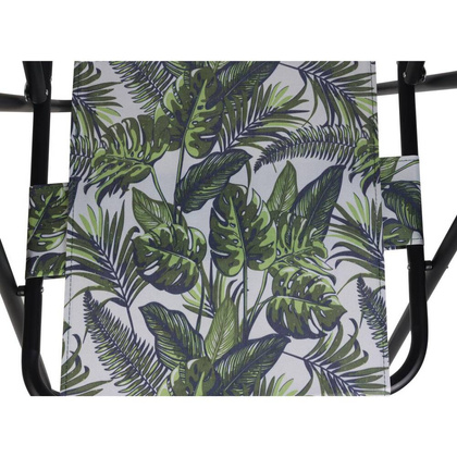 KRZESŁO TURYSTYCZNE Z PODŁOKIETNIKAMI 52x44x75CM SKŁADANE JUNGLE LIGHT