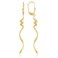 MINET Eleganckie złote kolczyki z zapięciem typu patent Au 585/1000 2,65g