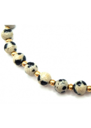 Bransoletka Jaspis dalmatyński 925