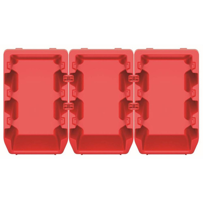 ZESTAW POJEMNIKÓW KUWET WARSZTATOWYCH BINEER LONG 8SZT CZERWONY KISTENBERG