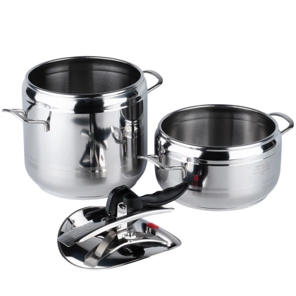 Szybkowar garnek stalowy indukcja PROFI duo 4+7 l