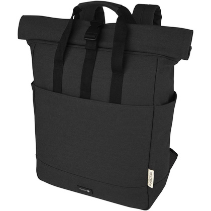 Joey 15-calowy plecak na laptopa z płótna z recyklingu z certyfikatem GRS o pojemności 15 l