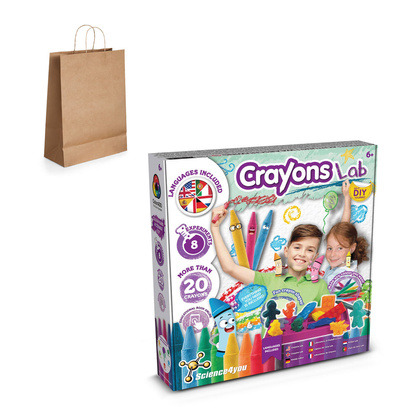 Crayon Factory Kit IV. Gra edukacyjna dostarczana z papierową torebką prezentową