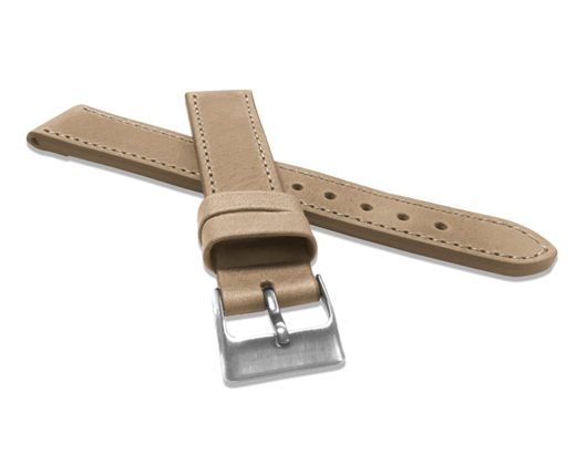 LAVVU Beżowy szyty pasek SPORT z luksusowej skóry Top Grain - 18
